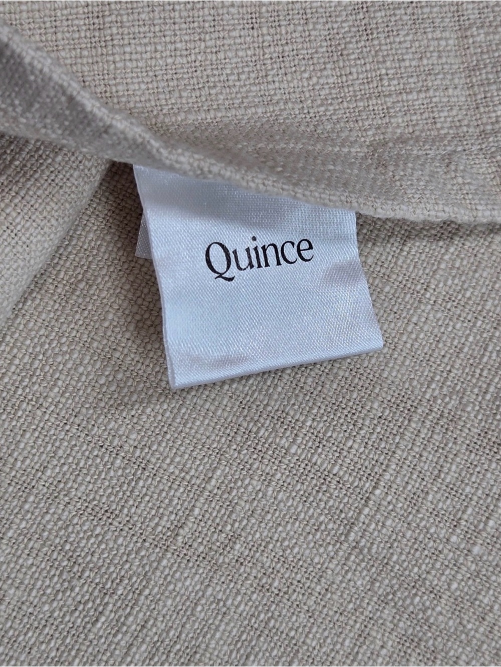 NWT QUINCE 70x108 Organic Cotton Tablecloth Flax - Picture 4 of 5